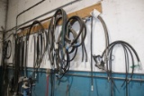 Wall of Hydraulic Hoses