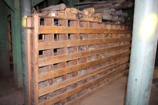 Parts on Wooden Shelf