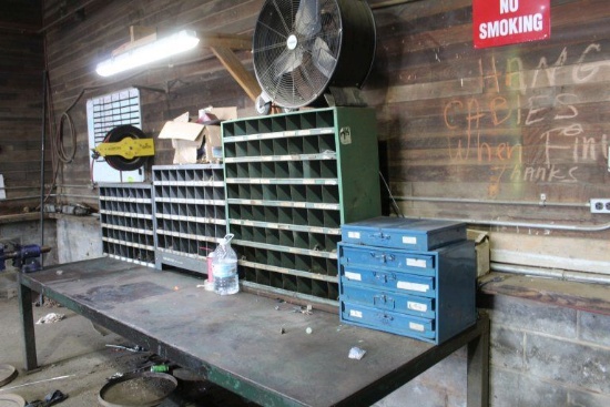 Steel Work Bench and Bolt Bin