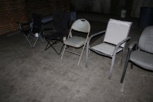 (9) Chairs & Wooden Bench