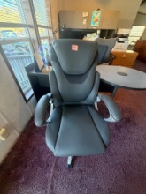 Gray Leather Office Chair