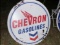 Chevron gasolines antique sign