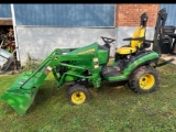 John Deere 1026R Tractor with H120 Loader