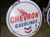 Chevron gasolines antique sign