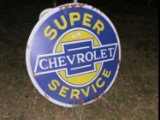Chevrolet super service antique sign