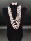 Vintage Pink Pearls & Earrings
