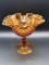 Amber Hobnail Compote
