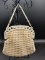 Vintage Hand Crochet Evening Purse with Bakelite Handle