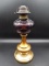Antique Oil Lamp- Purple Glass Oil Holder