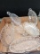 Box Lot- Assorted Glass- Celery & Pickle Dish