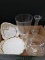 Box Lot- Vases & Gold Trim Serving Dish