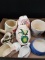 Box Lot- Assorted Ceramic Planters & Fruit Molds