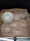 Box Lot- Assorted Sandwich Glass Cups and Saucers