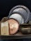 Box Lot- Silver Plate and Brass Trays