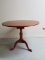Cherry 3 Legged Round Table With Glass Top