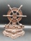 Metal Ship Wheel Door Stop