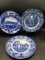 3 Staffordshire Plates- Assorted
