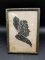Antique Hand Cross Stitched Framed Silhouette