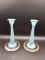 2 Vintage Art Deco Candle Holders