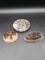 3 Flower Frogs- 2 Metal 1 Glass