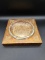 Florentine Glass Ashtray & Gold Painted Holder