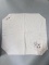 2 Bridge Table Cloths  With Embroidered Lady & Cards