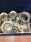 Box Lot- Brass Lot- Ashtray & Candlesticks