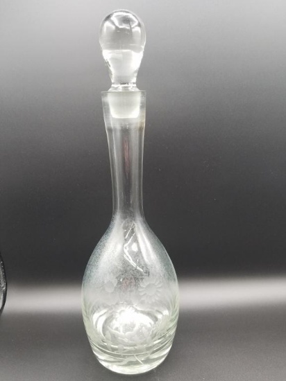 Cut Crystal Flower Decanter
