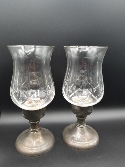 Silver Plate & Crystal Globes