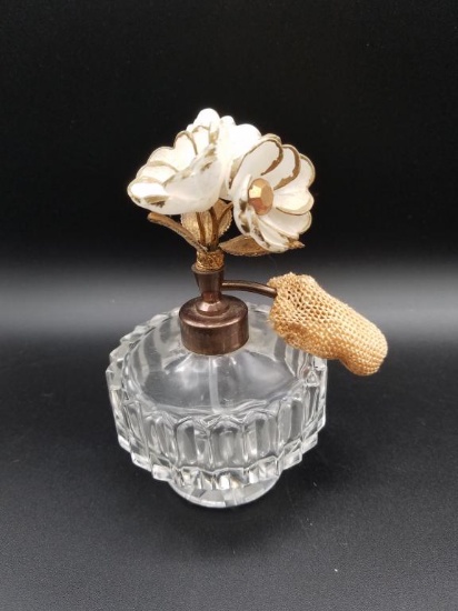 Spray Perfume Bottle with Flowers