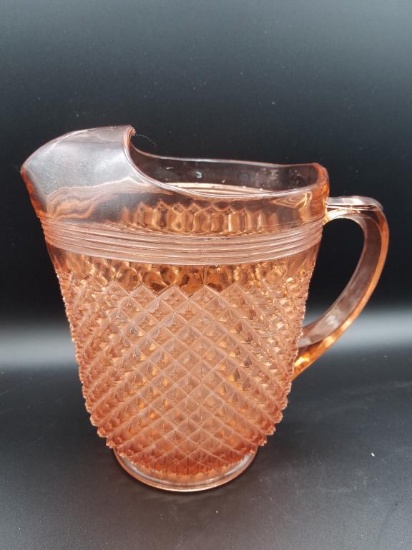 Miss America Pink Pitcher with Ice Lip