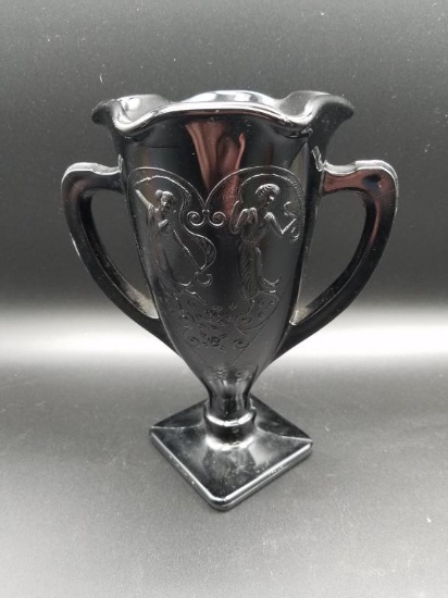 Fenton 2 Handle Vase Embossed