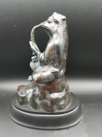 Metal Frog Playing Sax