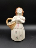 Vintage Girl with Basket