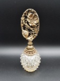 Glass & Brass Perfume Holder with Dauber