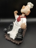 Chef Bobble Head Wine Holder