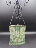 Whiting & Davis Wire Mesh Purse- Green Design