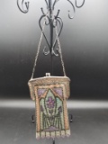 Whiting & Davis Wire Mesh Purse- Flower Design