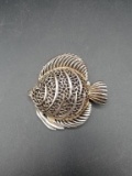 Sterling Silver Fish Pin or Slide