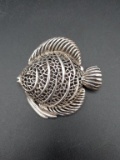 Sterling Silver Fish Pin or Slide