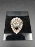 Rhinestone Tear Drop Pin