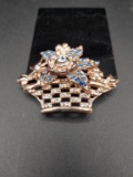 Basket of Flowers Broach
