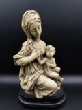 Woman & Child Statue - Signed Marwal