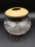 Vintage Pressed Glass Hair Receiver