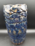 Hand made Dark Blue Pottery Vase