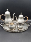 Handmade Pewter Tea Set-