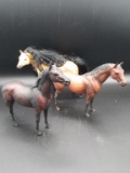 Set of 3 Horses- 2 Bryers