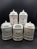 5 Pieces Lusterware Cannister Set-Made In Germany