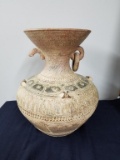 Large Decorative Detailed Clay Pot