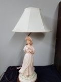 Antique Ceramic Women Lamp